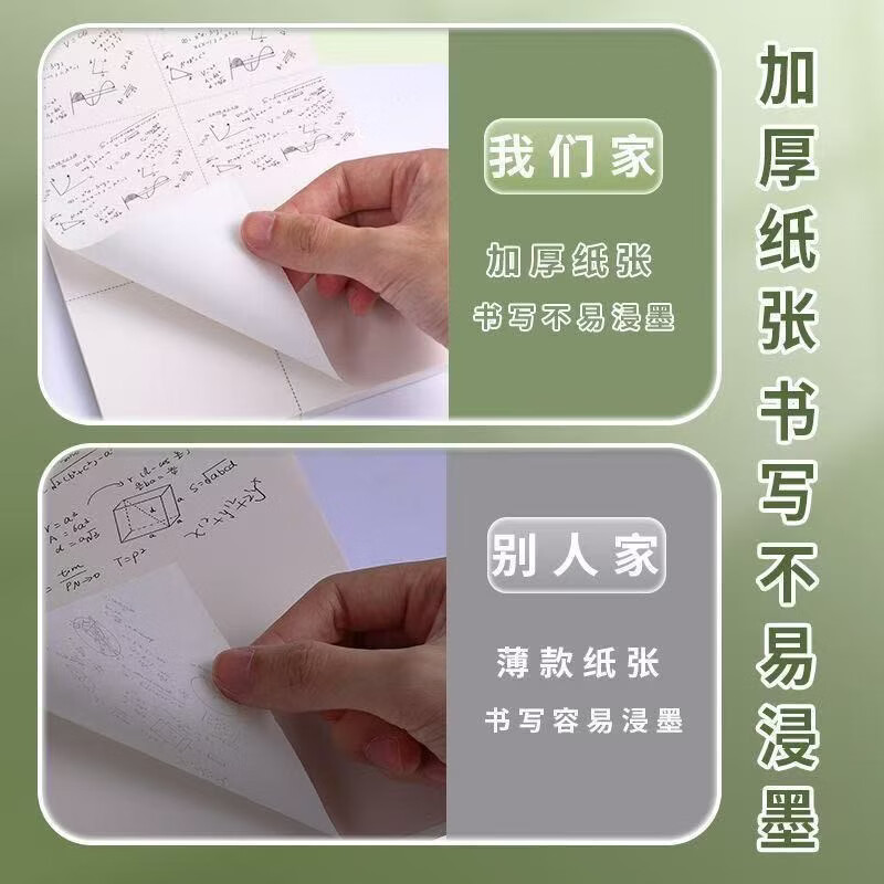 清洁X 分区+空白(8本800页) 分区草稿本空白笔记本