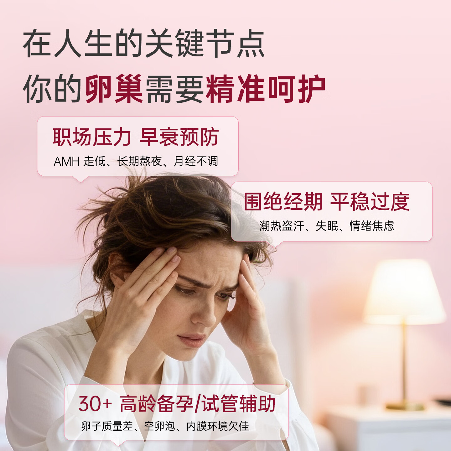 GENEIII仅三麦角硫因营养胶囊99.99%纯度60mg/粒 K2+D3+肌醇卵巢保养女性 【卵巢养护周期】 60粒*3瓶 （90天焕活）