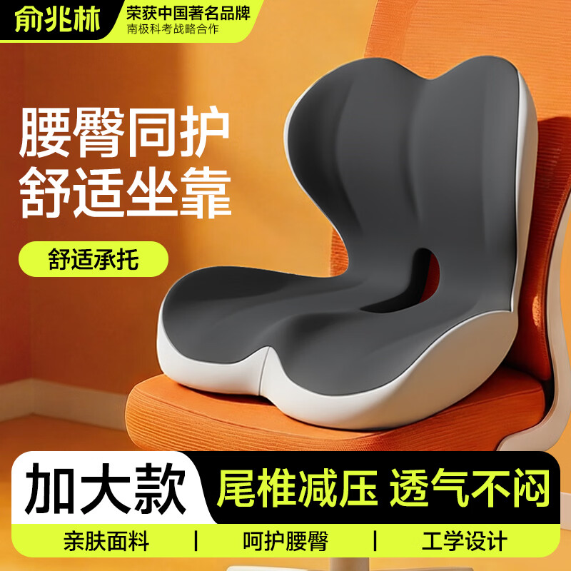 俞兆林护腰坐垫靠背一体办公室久坐神器椅子腰托汽车靠垫坐靠一体座垫