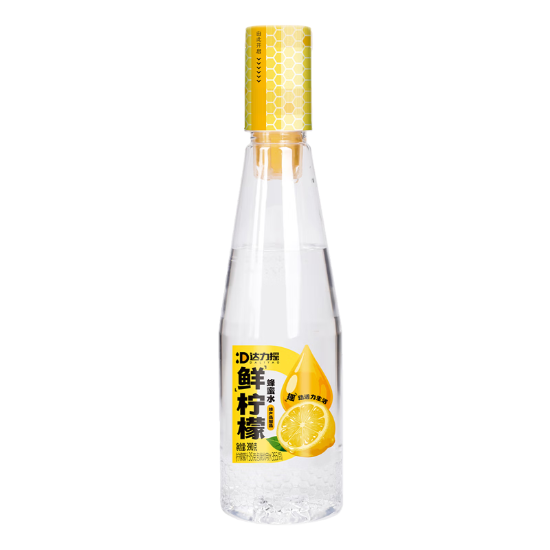 达力摇蜂蜜柠檬水分离式手摇解暑柠檬小青柑百香果整箱饮料果汁390g*6瓶 柠檬蜂蜜水390g*6瓶【整箱装】