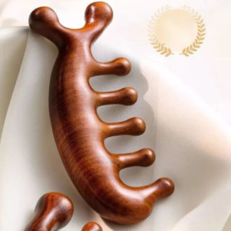 塑料款按摩梳子经络梳五指按摩梳海豚头部圆头多功能家用养生梳 7齿按摩梳2个装 无规格