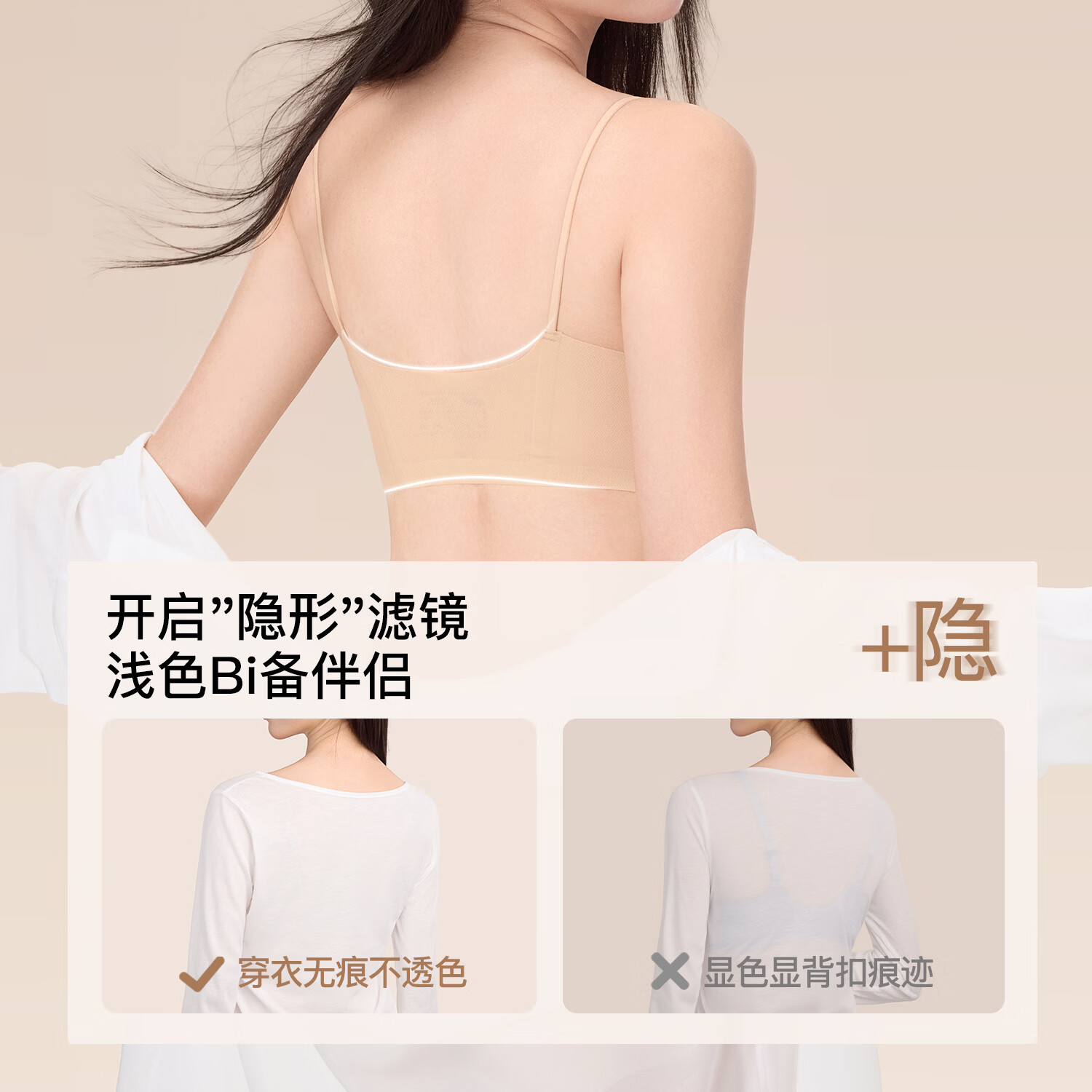 秘密世界(SecretWorld)赵今麦同款内衣女小胸聚拢夏季薄款无痕软支撑收副乳文胸罩 【两件装更优惠】浅米肤+隐形肤 M 【建议75A/75B/75C】