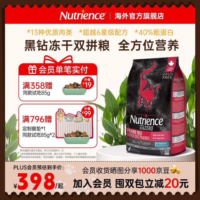 哈根纽翠斯纽翠斯猫粮冻干进口黑钻系列红肉禽肉营养增肥发腮幼猫成猫粮 【27年3月效期】红肉猫粮11磅