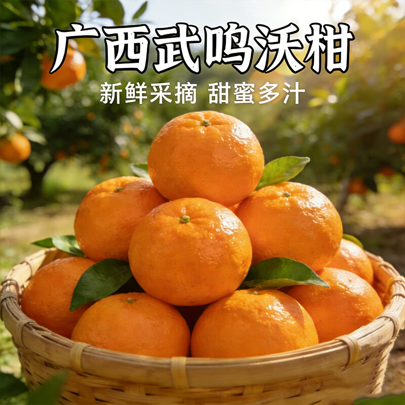薏品甄鲜广西武鸣沃柑新鲜鲜嫩化渣高糖低酸现发新鲜直达 武鸣沃柑净重8.5斤单果60mm