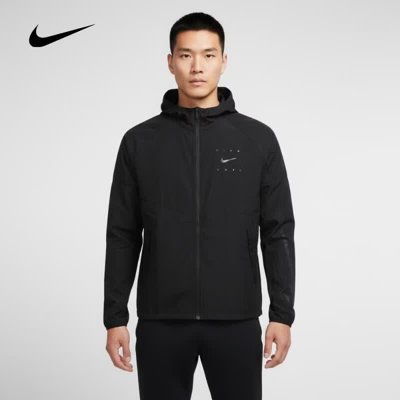 耐克（NIKE）26年夏季新款男子连帽长袖休闲经典轻便运动夹克 IF2164-010 XL