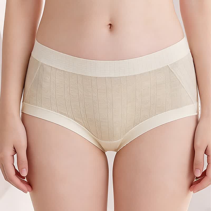 古今（GUJIN）女士内裤无痕高弹包臀7A抑菌三角裤少女透气柔软轻薄纯棉底裆 浅桃粉+浅肤+浅米白 3条 2XL 推荐体重135-150斤