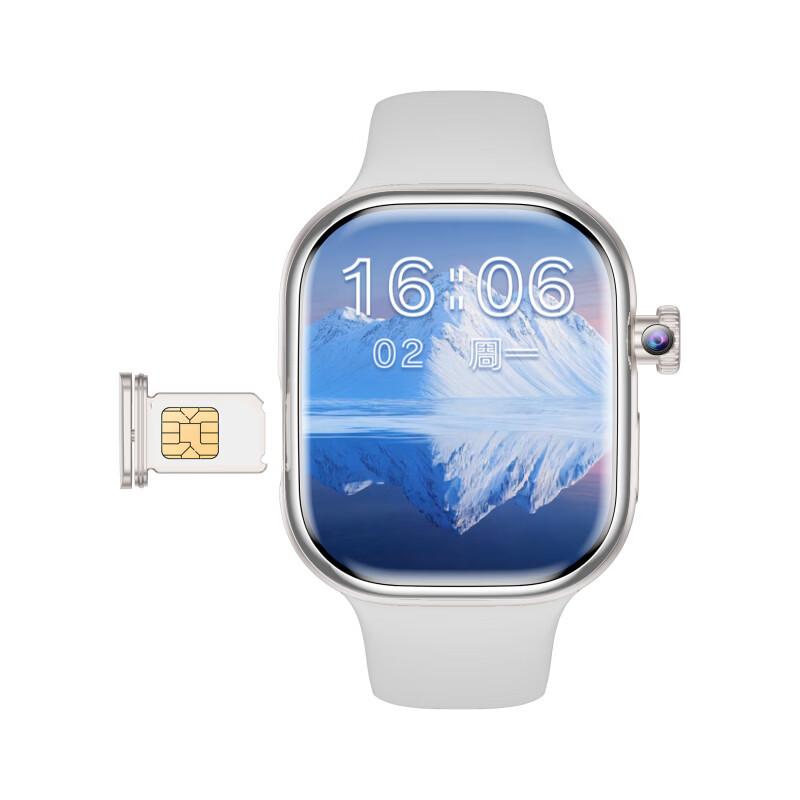 HKQH华强北M9U和顺成5.0mimu智能电话手表可插卡中学生成人男女下载APP学生双模式任意门面 32G银色M9U 摩斯密码2.0·5G通·2.06