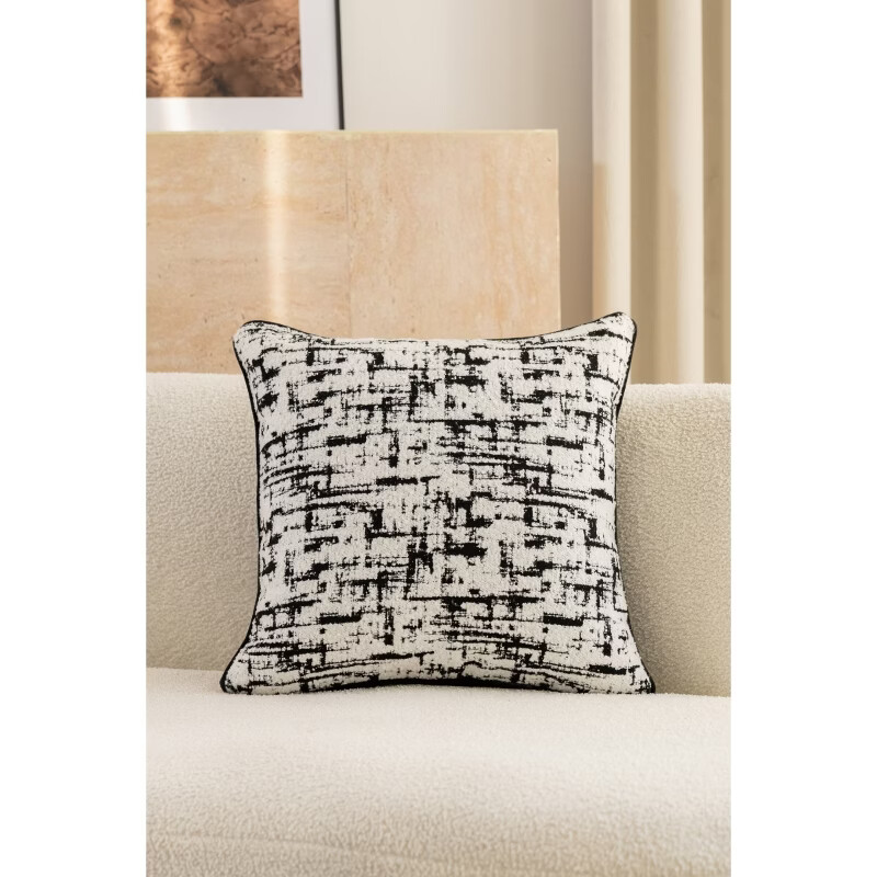 水星家纺墨织格韵靠垫/墨丝素语靠垫 墨织格韵靠垫(肌理纹) 45cm*45cm