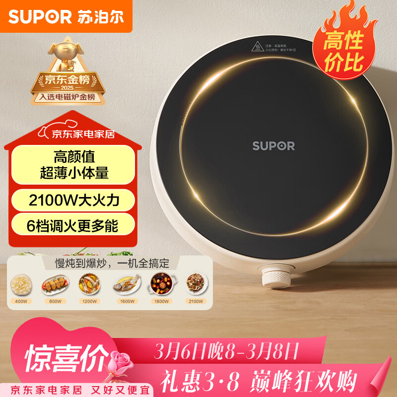 �ղ�����SUPOR��coco���õ��¯����¯����С�͵�����������ͻ𱬳���������Բ�ε�¯C21-IC807 127.5Ԫ