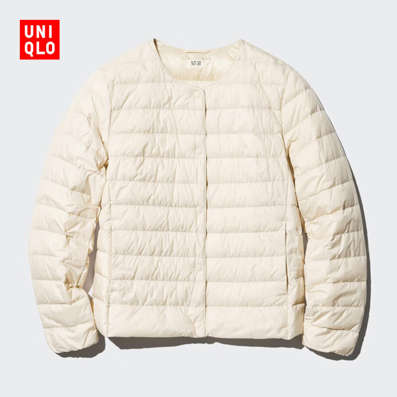 优衣库女装高级轻型羽绒便携式茄克/轻暖便携469874 30 浅米色 3XL