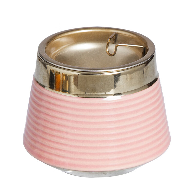 ECO IN CORNins高颜值陶瓷烟灰缸创意客厅卧室办公室防飞灰简约现代轻奢烟缸 白色