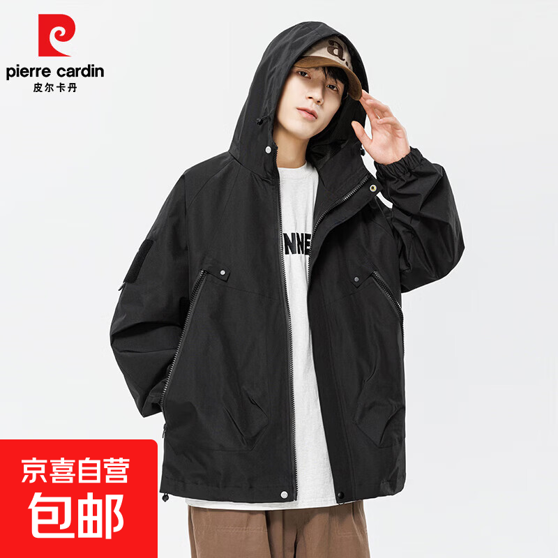 冲锋衣男女2026春季外套可拆卸户外防风加绒加厚登山服情侣款 黑色 【男女同款】 XL