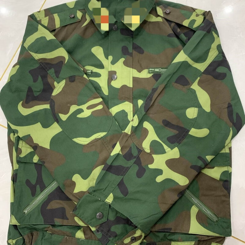 dbhlpgian老式87式迷彩服套装八七式铜扣屁兜橄榄绿夏迷原套带补丁