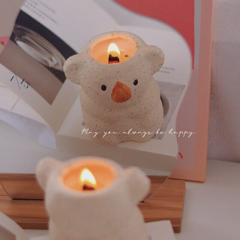 考拉香薰蜡烛卧室氛围感家用熏香持久无烟可爱伴手礼生日礼物礼盒 白桃乌龙 送精美礼盒 其他香调