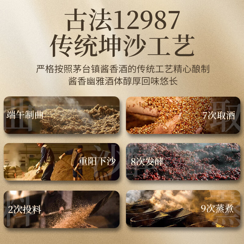 酱兰香贵州茅台镇 酱香型白酒 53度纯粮食酒整箱贵州酱兰香经典酒礼盒 53度 500mL 6瓶 经典礼盒版