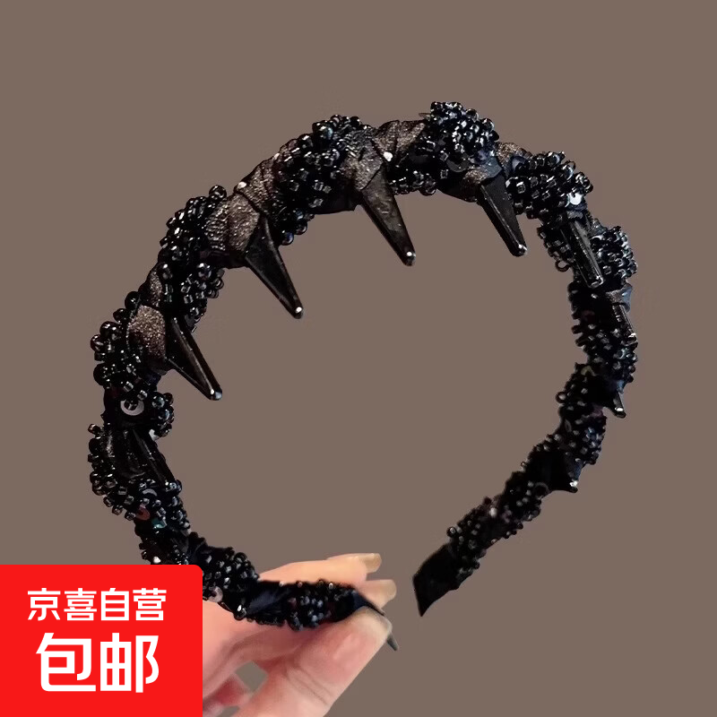 路易斯巴黎王妃发箍女款2025新款日常外戴发卡蓬松高颅顶头箍头饰 黑色1个