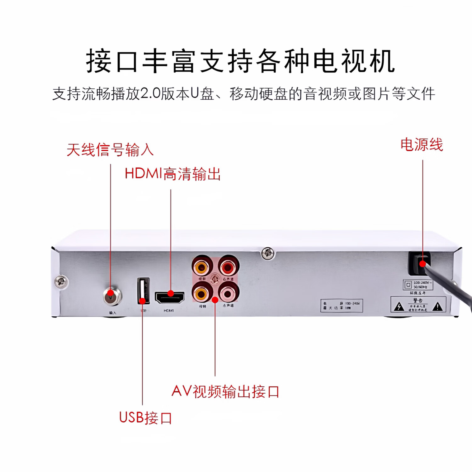 万能机顶盒地面波天线无需网络电视接收神器电视天线农村室内天线 万能机顶盒+室内天线+其他版