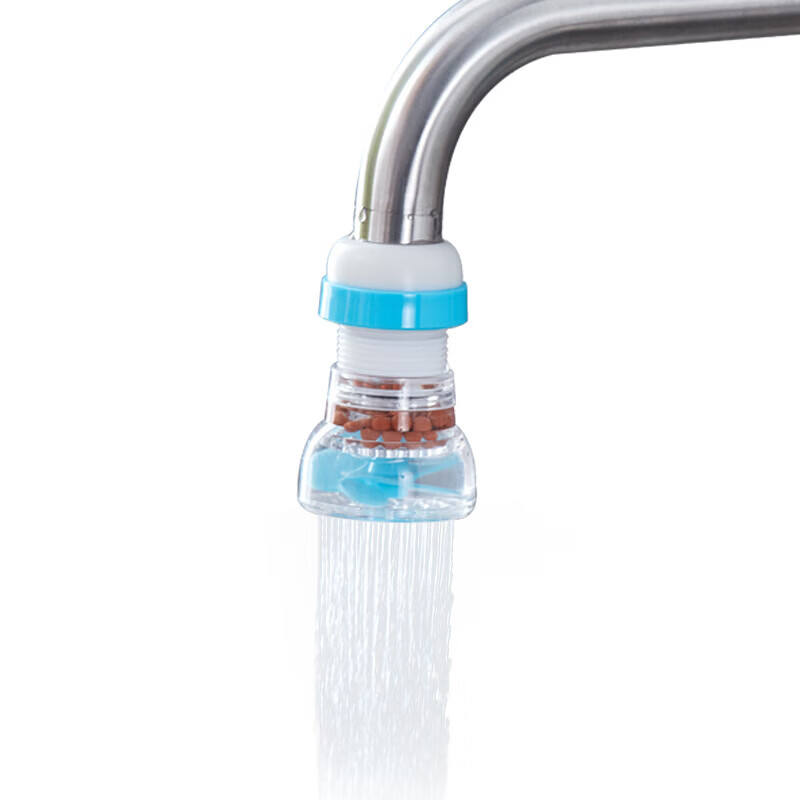 艾仕可（ASCOR）水龙头防溅花洒加长延伸器家用厨房净水器通用喷头节水过滤嘴 蓝色 2个装