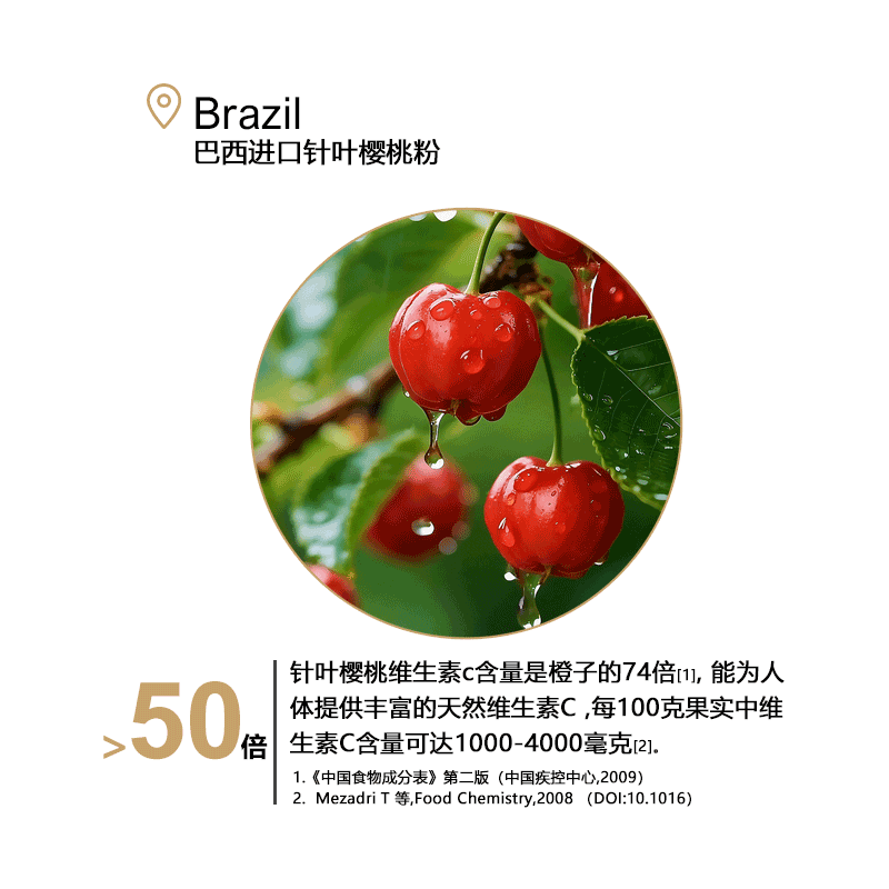 熊伴成长针叶樱桃儿童低钠低糖果味泡腾片20片