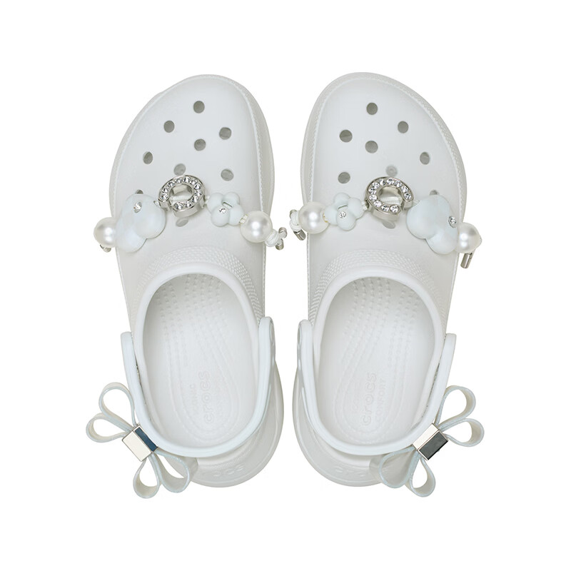 卡骆驰(CROCS)复古炫魅小鲸鱼洞洞鞋时尚百搭花园鞋沙滩鞋|213632 月光灰-1NK 35 (220mm)