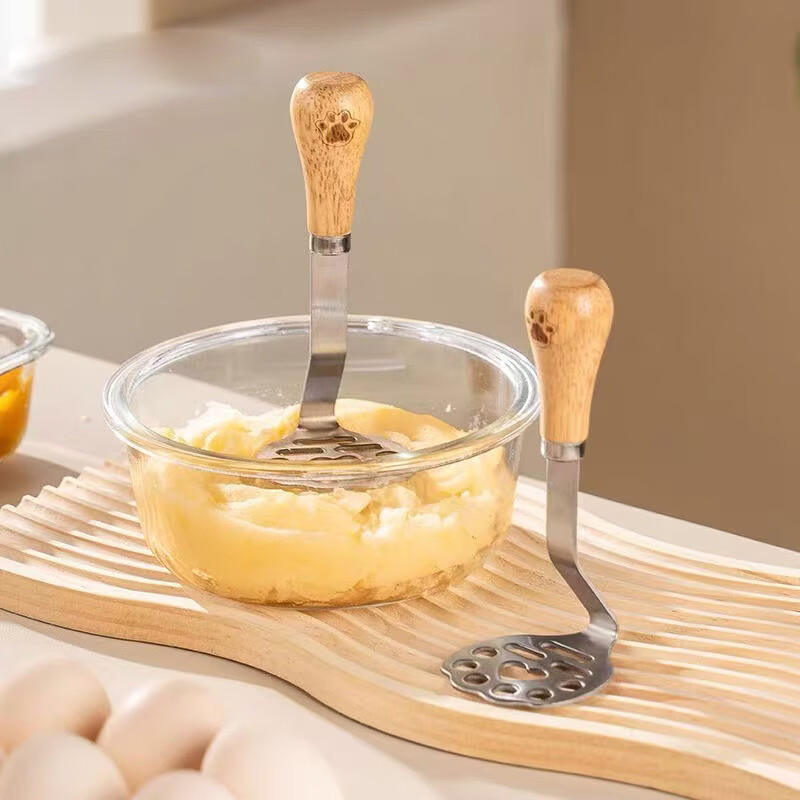 优赏小熊加厚不锈钢土豆泥压泥器儿童器芋泥薯泥厨房多功能辅食捣碎器 轻松出泥-小熊网孔-加厚款实木可立压泥器
【1个装】