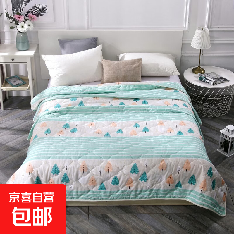 爆款亲肤贴身钻石绒水洗磨毛夏凉被 夏季薄被单人双人空调被 雪松 150cm*200cm 夏被