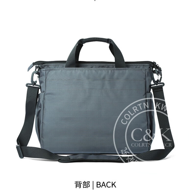 Colrtn Kwecr男士手提包时尚斜挎包商务公文包大容量单肩包横款电脑包奢侈品 CK灰色38*30*11(14英寸) 14英寸