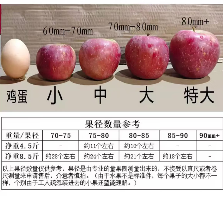 正宗新疆红富士苹果新鲜应季脆甜多汁生鲜水果整箱礼盒 整箱10斤 单果75-80mm净重8.5斤