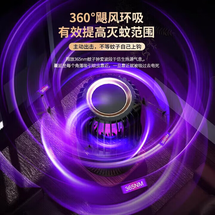 小米宝宝灭蚊灯灭蚊神器驱蚊灯驱蚊捕蚊器吸蚊灯婴儿灭蚊器黑科技室内户外 标准款【插电】150㎡诱捕