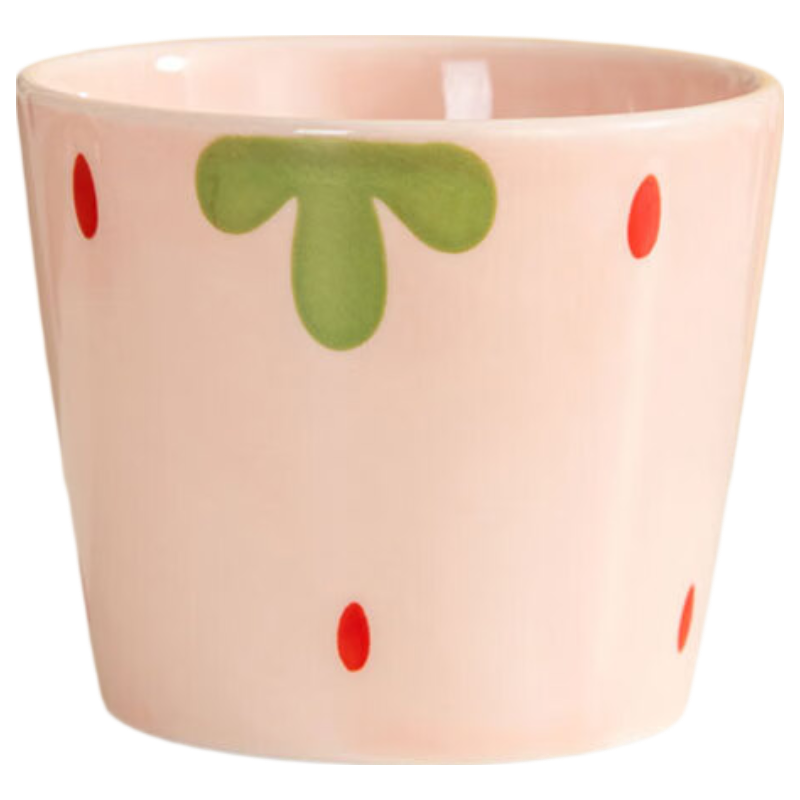 网红新款杯子草莓早餐杯陶瓷马克杯咖啡杯高颜值牛奶杯水杯茶杯子 【1个装】草莓陶瓷水杯咖啡杯-230ML