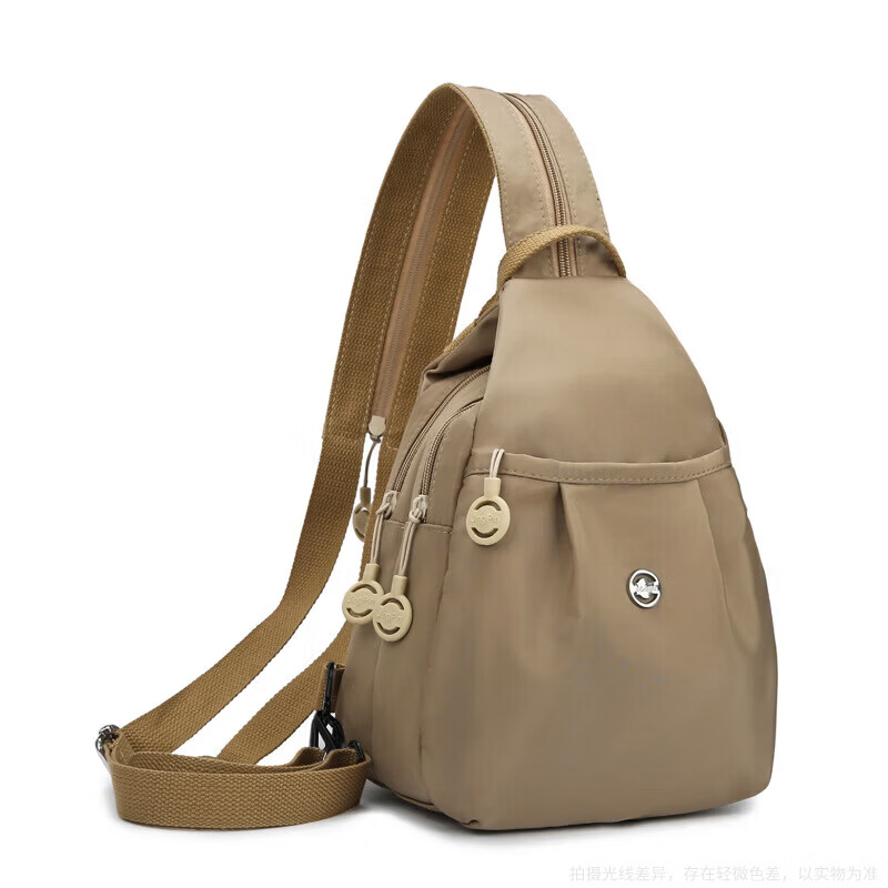 【2026爆款】多功能女包休闲斜挎包时尚胸包背包轻便百搭美爆了 浅卡其