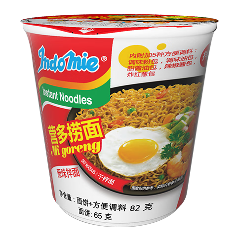 营多捞面印尼进口方便面捞面夜宵速食即食干拌面泡面杯原味82g
