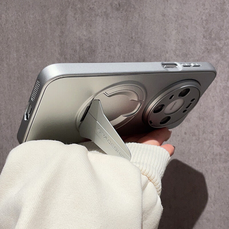 SN适用华为Mate80手机壳80Promax保护套mete70宇宙飞船支架60Pro+镜头全包50防摔外壳40网红创意情侣 【太空银】宇宙飞船系列-一体支架款 华为Mate60Pro+