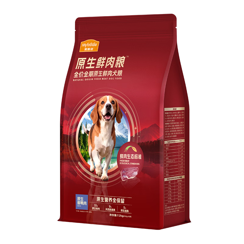 麦富迪狗粮 原生鲜肉狗粮成幼犬比熊贵宾清降火祛泪痕 鲜鸭肉7.2kg