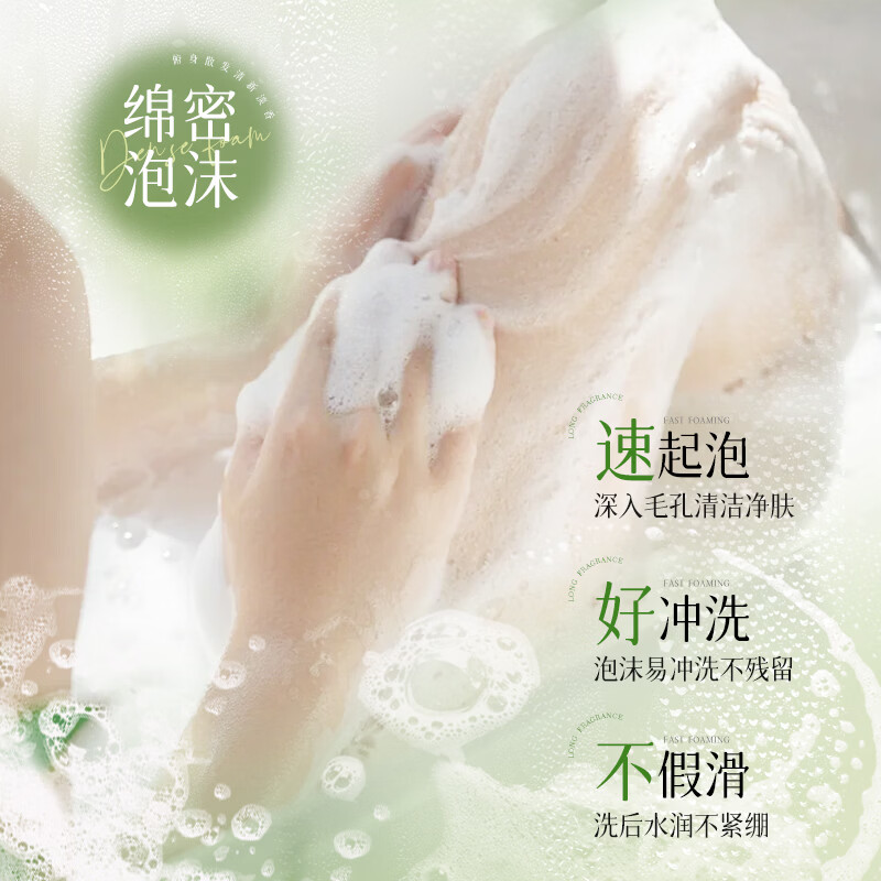 GMH薄荷绿茶香氛沐浴露男女通用香味持久滋润保湿沐浴乳液家庭装 薄荷绿茶香氛沐浴露 1.2L 1瓶