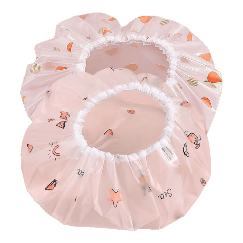 【按摩器伴侣】浴帽加大耐用化妆帽耐用防水防尘帽防油烟厨房洗浴家务场景可重复用妈妈老婆礼物 [1个装]防水防油烟防灰尘按摩浴帽丨可重复用