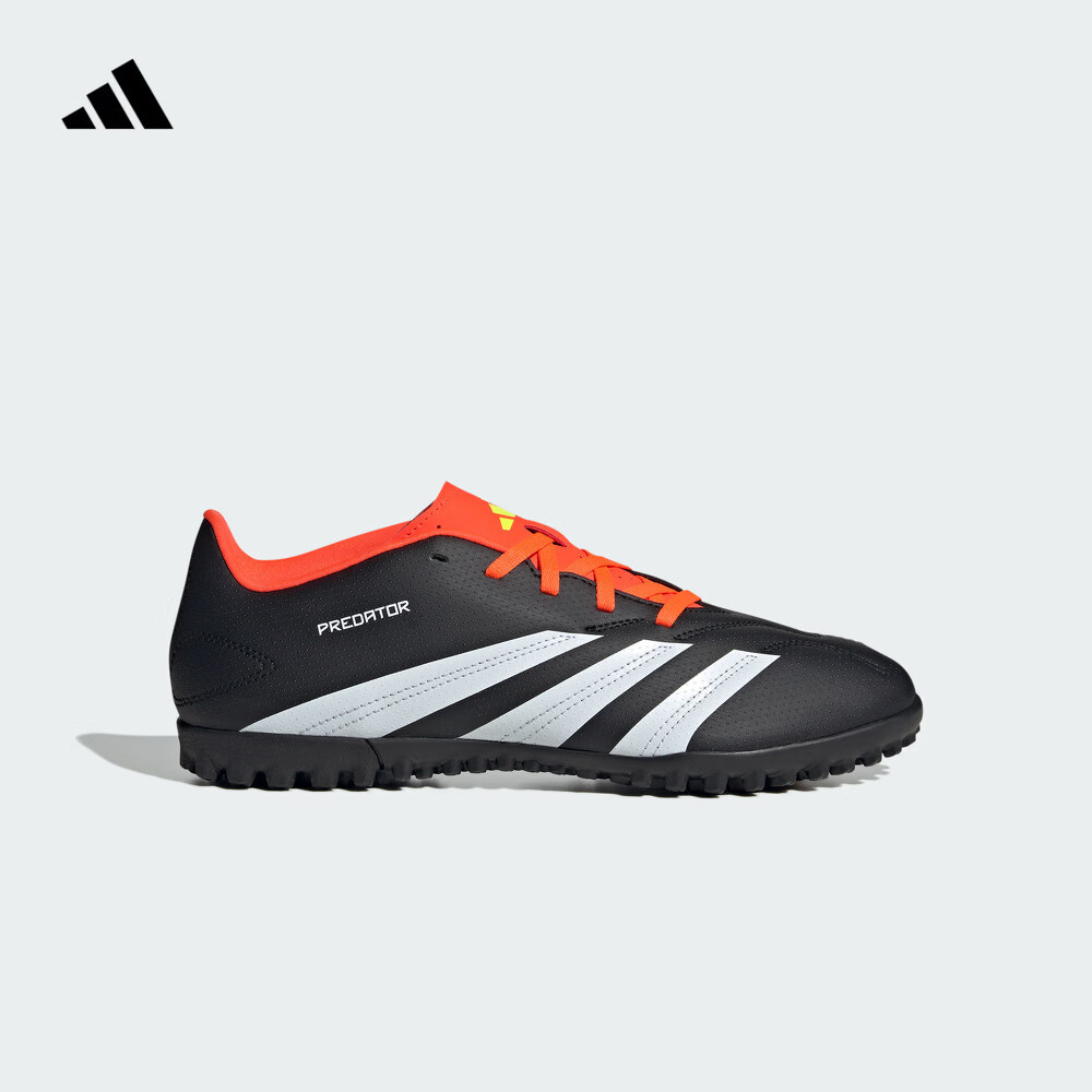 adidas PREDATOR CLUB TF人造草地/室外硬地碎钉足球鞋阿迪达斯 黑色/白色/橙色 (推荐选大半码) 42.5