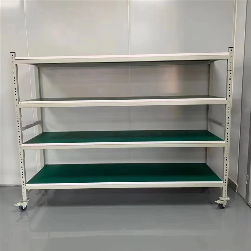 艾固洁老化架货架usb排插电源显示器老化架多层带轮周转车 加厚-裸架-长120*宽40*高150/四层-带轮