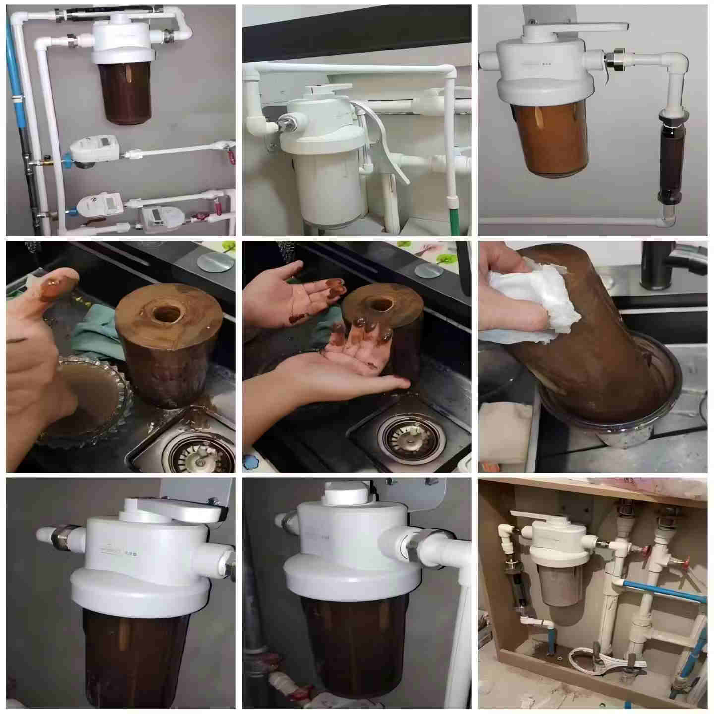 潜水艇大白瓶全屋无水压影响进水自来水前置过滤器PP棉/活性炭滤芯大流量大白瓶天池壶 W1前置净水瓶专用活性炭滤芯