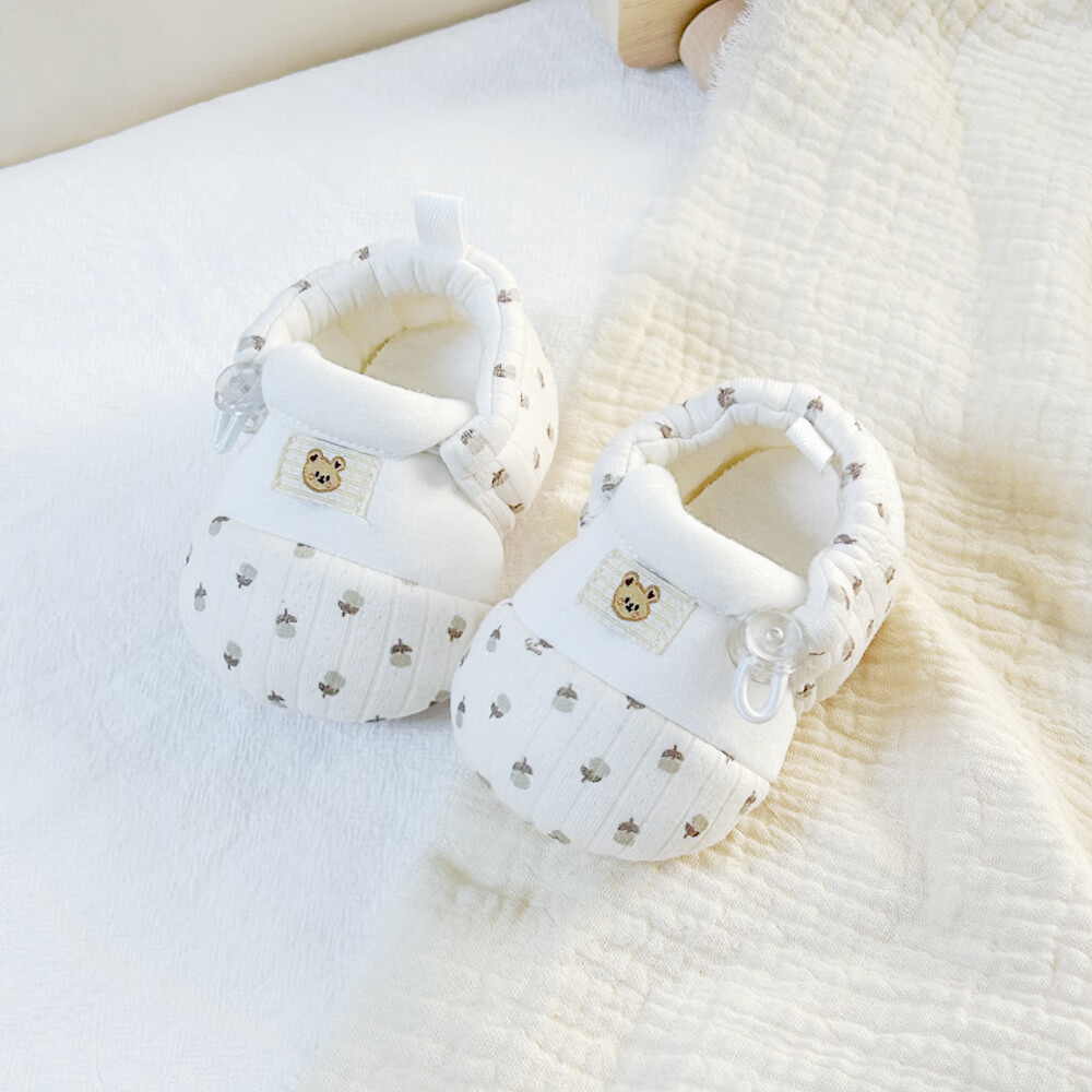 春夏宝宝鞋0-6-12个月婴儿鞋软底步前鞋透气不掉鞋秋9新生小月龄 杏色星星小熊星边扣单鞋单层单层 15 125mm 参考8-14个月 京东折扣/优惠券