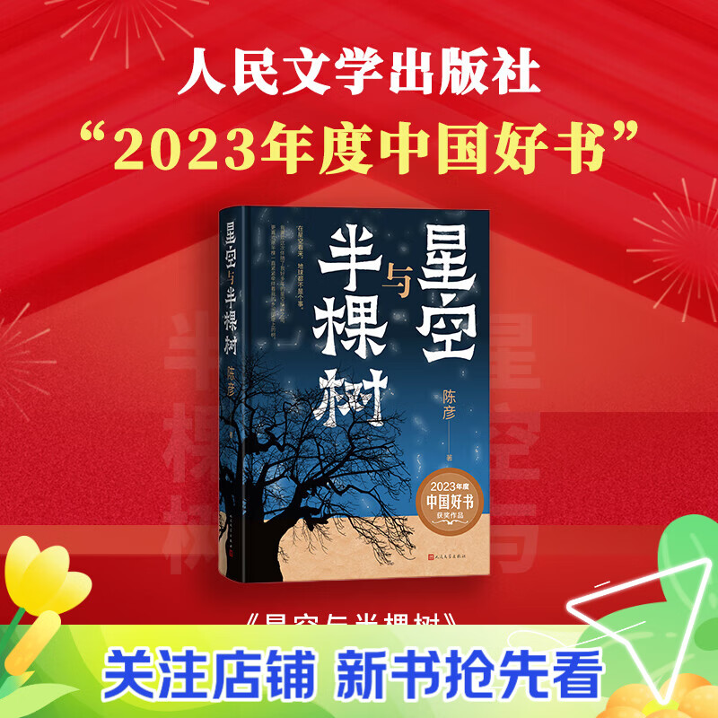 【官方正版】星空与半棵树 2023中国好书 陈彦著（继装台主角喜剧后茅奖作家陈彦重磅新作，一次乡村全景与基层社会生态的中国式书写，讲述基层公务员日常与社会变迁）长篇小说人民文学出版社