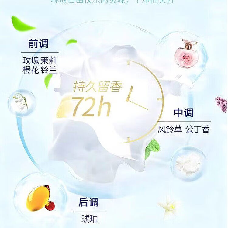 活力28海鹽風(fēng)鈴洗衣液凝珠留香味珠衣服三合一洗衣機(jī)專用 山茶花洗衣凝珠320g*4桶（40顆/桶）