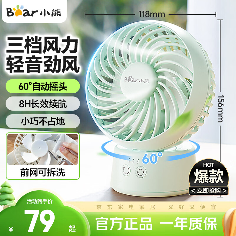 小熊自营小风扇 81元 - 86线报