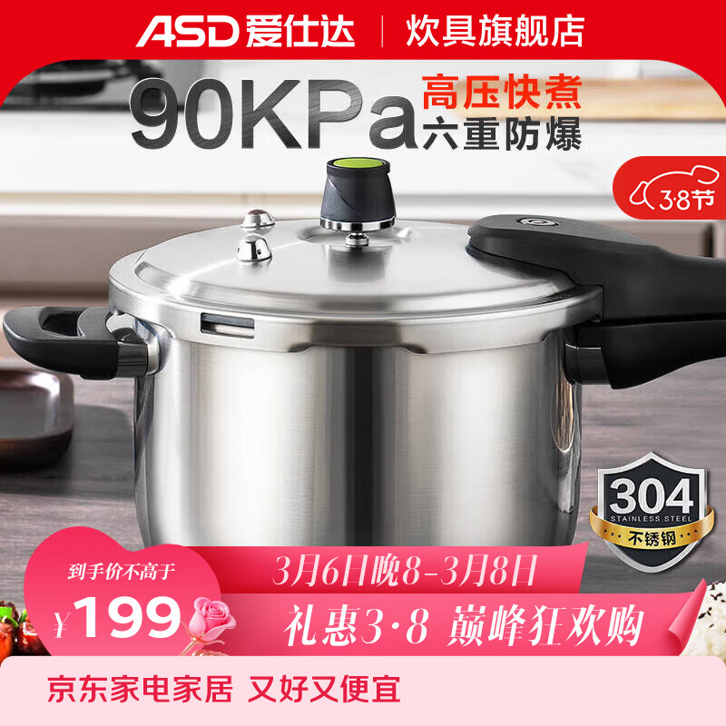 ���˴ASD����ѹ��ѹ����304����ְ�ȫ�����շ���������� ȼ������������ 24cm  ֱ����  4-8������