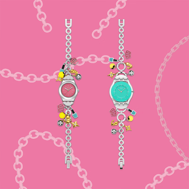 斯沃琪（Swatch）瑞士手表26年新款腕表百变妈咪系列生日礼物潮流男女约会石英表 无敌妈咪 SS08Z106G