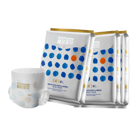 碧芭宝贝盛夏金装PLUS纸尿裤裸感腰围超薄拉拉裤训练裤试用装S-XL码 拉拉裤L码3包共12片