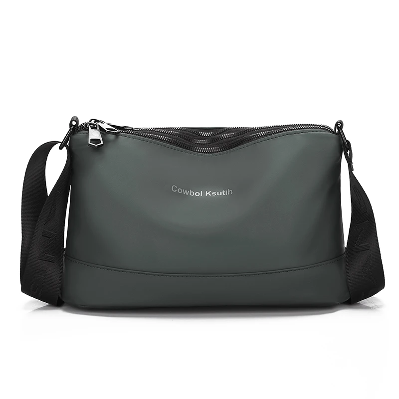 【只做高品质】新时尚休闲百搭简约单肩包黑色潮流复古轻便男包z 多功能单肩包1个【绿色】