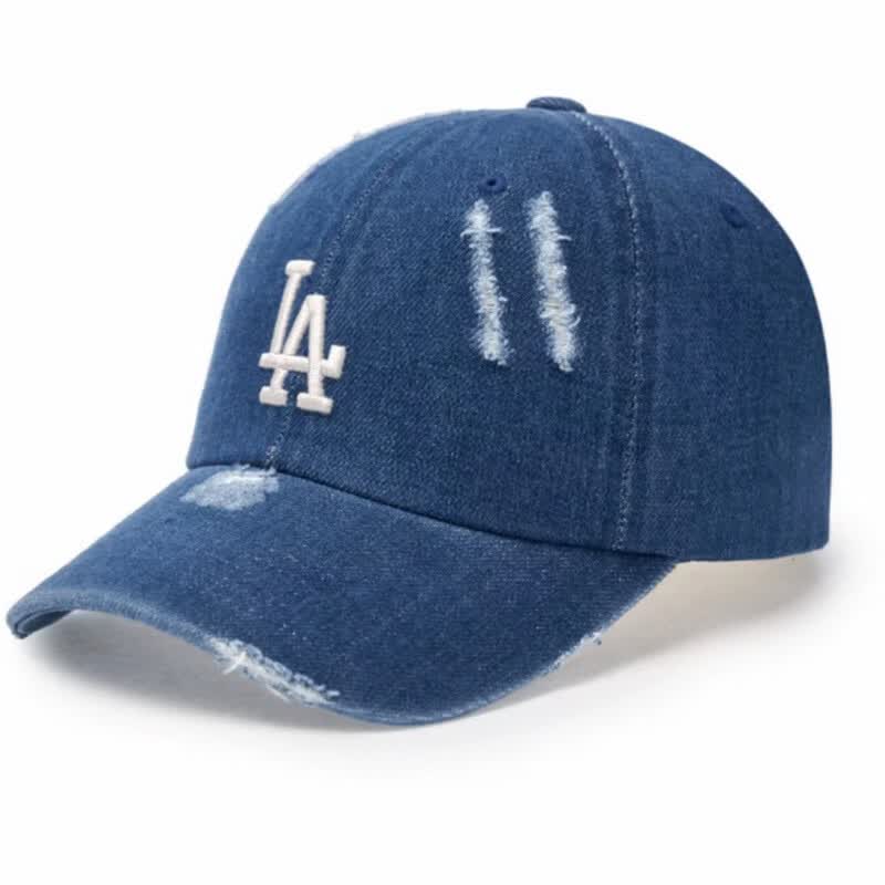 NY软顶做旧破洞棒球帽男女同款 做旧破洞浅牛仔NY M 可调节（54-61c）