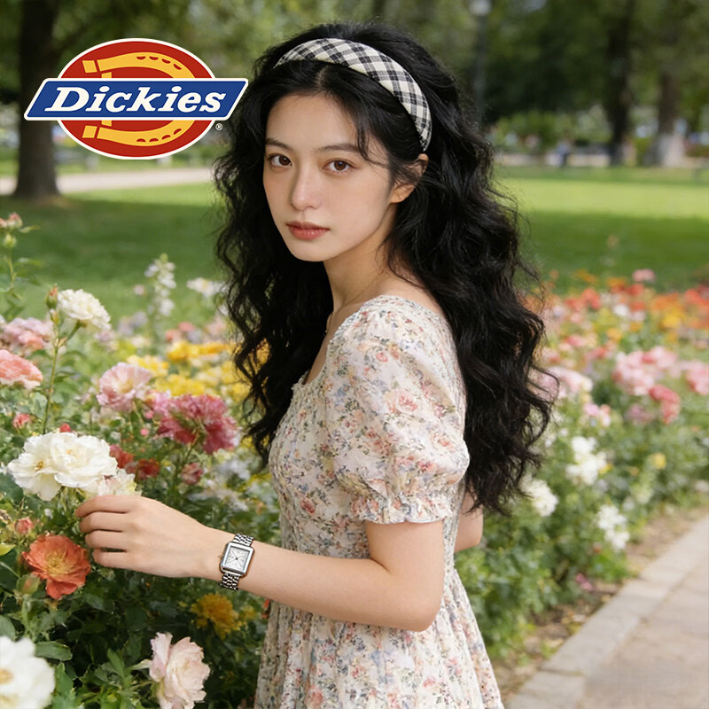 Dickies手表女新款ins轻奢小众腕表简约女表时尚百搭石英表送女生日礼物 250F60LYXCL-779L1-7SSY【皮带白表盘】
