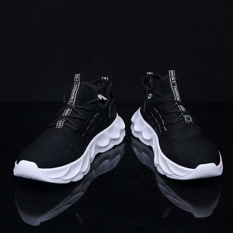 西域骆驼（VANCAMEL）男鞋2026年春季男士休闲运动鞋跑步鞋轻便学生鞋软底老爹鞋子男生 【官方正品 质量保证】黑色配色 39